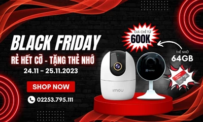 Black Friday 2023- Mua Camera Wifi Tặng Thẻ Nhớ 64GB. Giá Rẻ Hết Cỡ